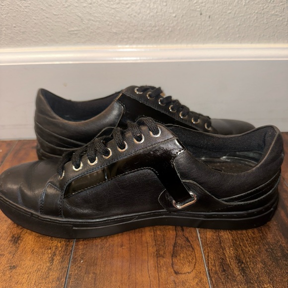 Versace Collection Men’s black Leather sneakers US 10 - Picture 5 of 6